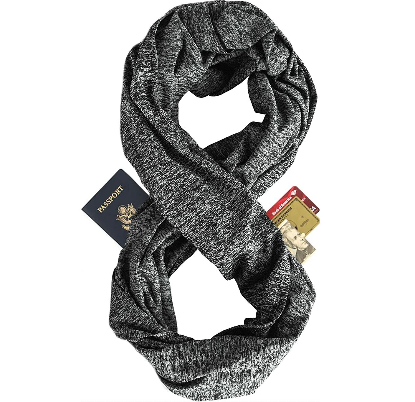 Zero Grid Infinity Scarf With Hidden Pockets