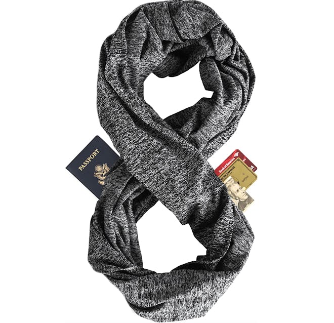 Zero Grid Infinity Scarf With Hidden Pockets