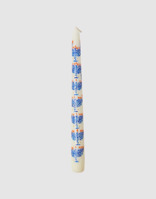 Lights of Hanukkah Painted Candle