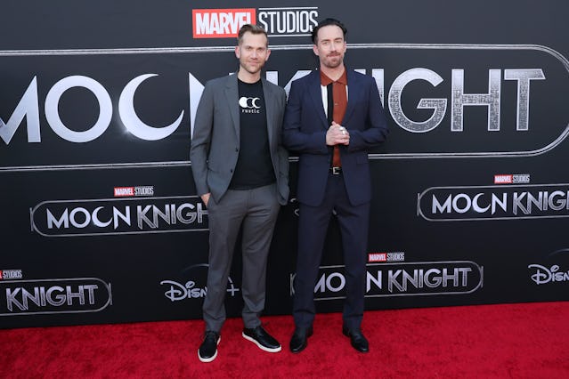 Aaron Moorhead and Justin Benson at the L.A. premiere of Moon Knight
