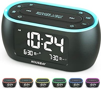 If you're looking for alarm clocks with USB ports that also have a nightlight, consider this clock t...