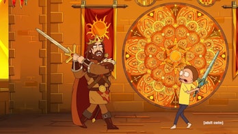 After agreeing to become a Knight of the Sun, Morty gets into trouble in Season 6 Episode 9.