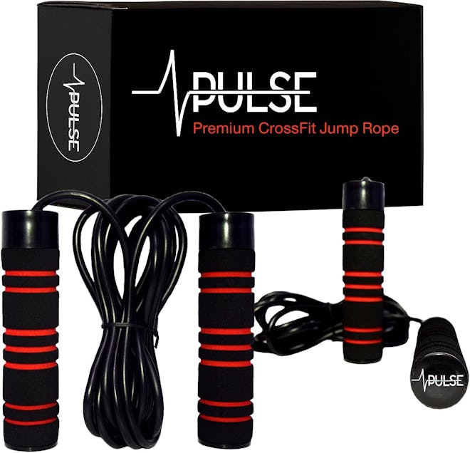 PULSE Weighted Jump Rope with Memory Foam Handles