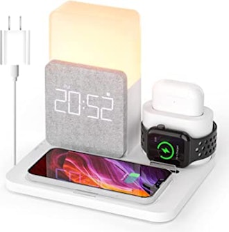 This charging station is one of the most versatile alarm clocks with USB ports because it can wirele...