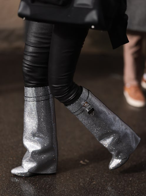 silver givenchy shark lock boots