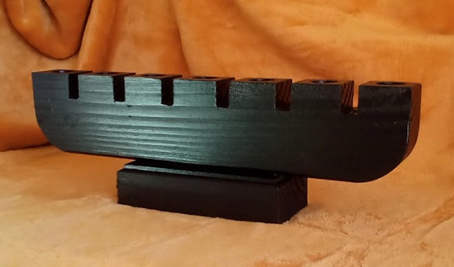 Wooden Black Kinara for Kwanzaa