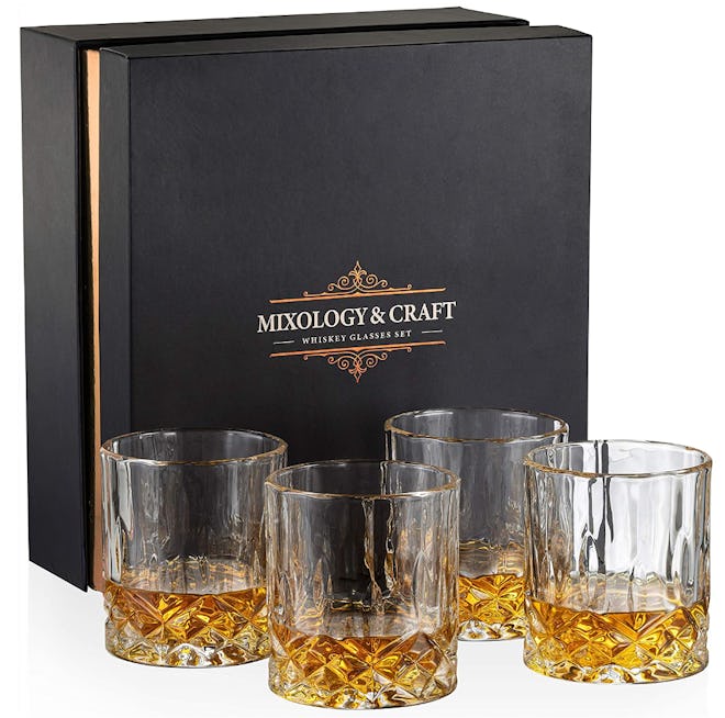 Mixology & Craft Whiskey Glasses (4-Pieces)