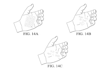 Humane's patent for a handheld laser projection system