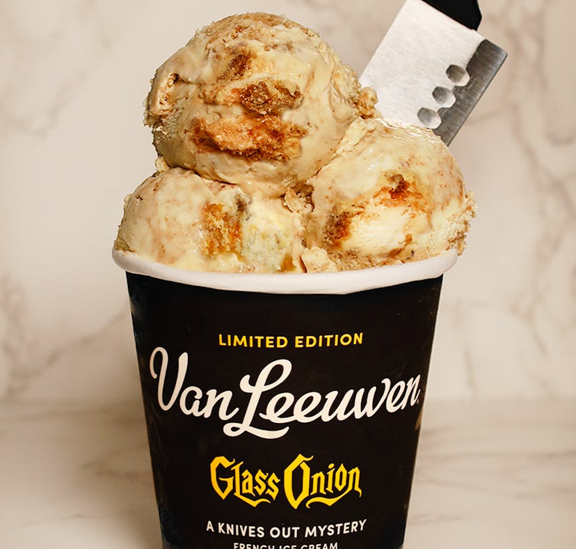 Van Leeuwen's 'Glass Onion' ice cream flavor is a delicious mystery.