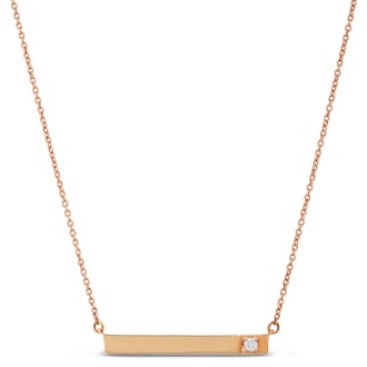 Ikuma Canadian Diamond Bar Necklace in 14K Rose Gold