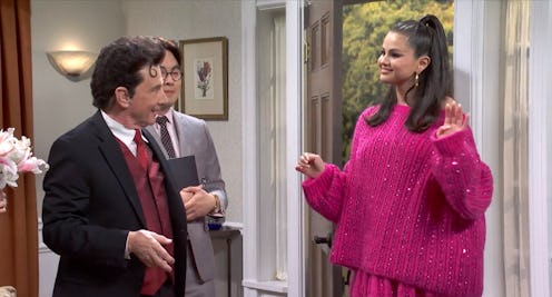 A screenshot from Selena Gomez, Kieran Culkin 'SNL' 'Father of the Bride' Sketch with Martin Short a...