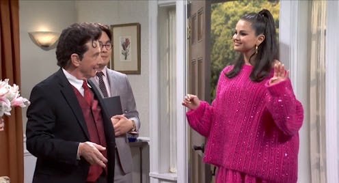 A screenshot from Selena Gomez, Kieran Culkin 'SNL' 'Father of the Bride' Sketch with Martin Short a...