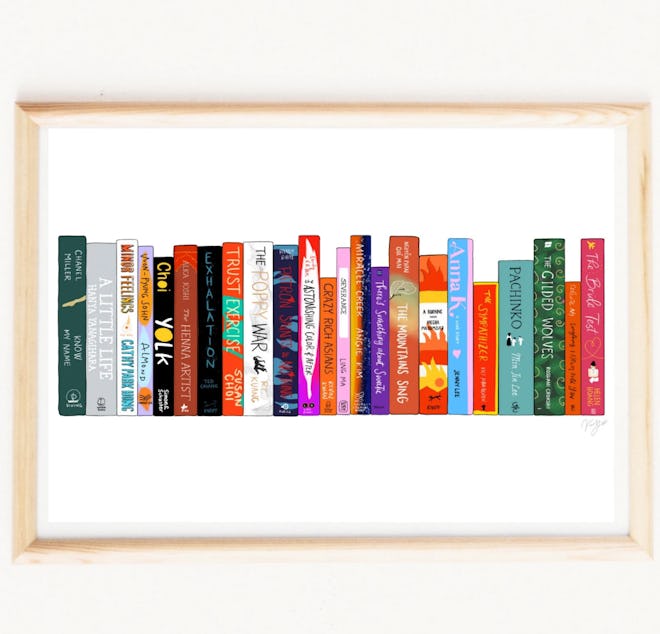 Bookish Art Print - Asian Author Bookstack