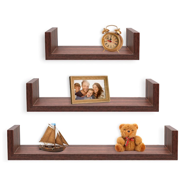 Greenco Floating U Shelves (Set of 3)