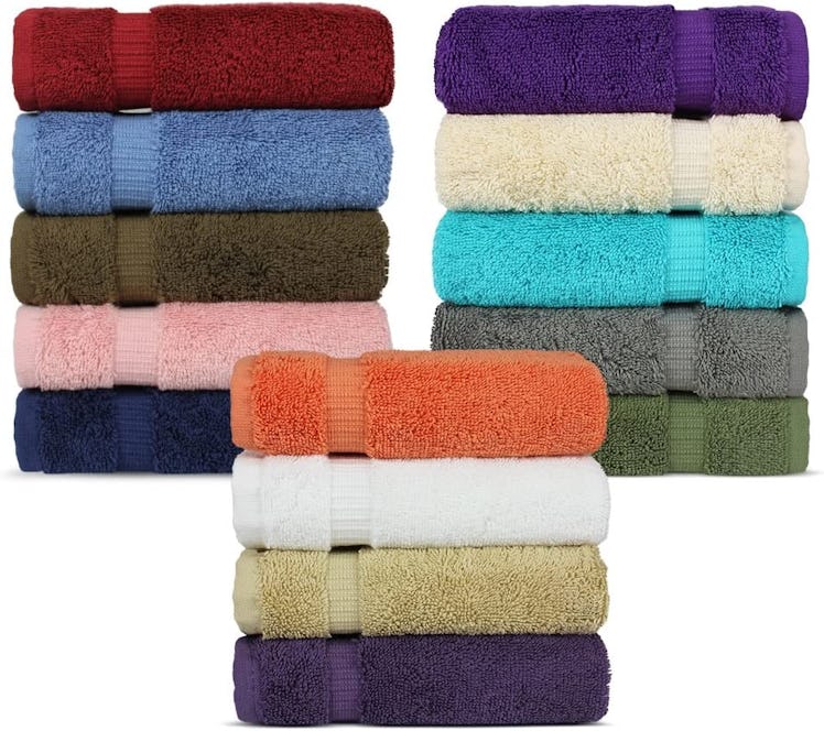 Chakir Turkish Linens Hotel & Spa Quality Washcloths (12-Pack)
