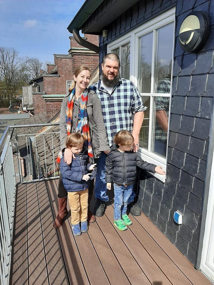 The Publicover family in Germany, where they moved in 2020.