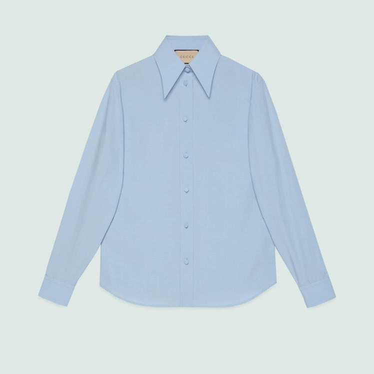 Gucci light blue button-down shirt