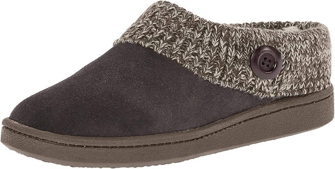 Clarks Knitted Collar Clog Slippers