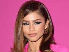 Zendaya wearing siren eyes and Valentino.