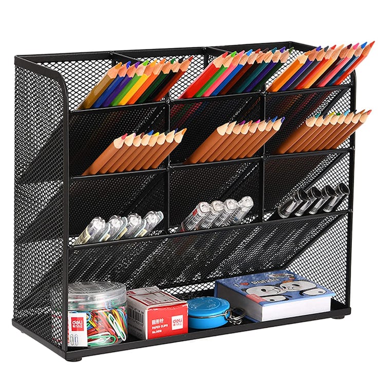 Marbrasse Pen Holder Desk Organizer