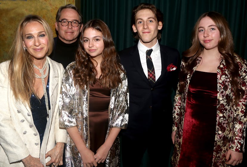 Sarah Jessica Parker and her family attend a broadway show