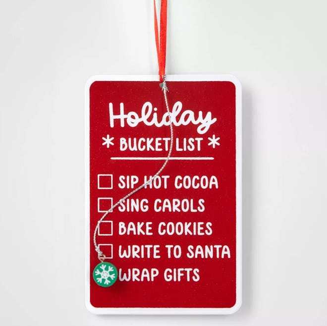 Wondershop Holiday Bucket List Ornament