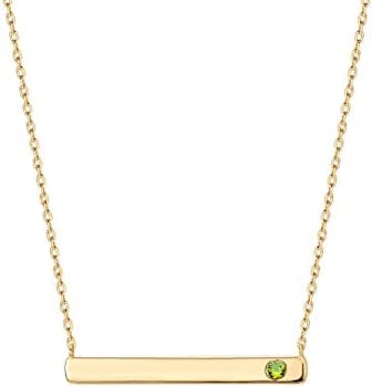 PAVOI 14-Karat Gold-Plated Birthstone Necklace