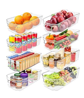 Greenco Clear Bins Stackable Storage Organizers