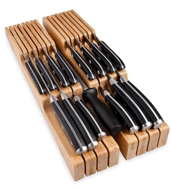 Homemaid Living In-Drawer Bamboo Knife Block