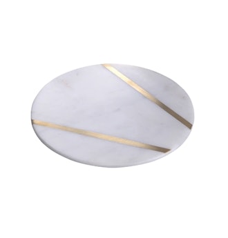 White Marble + Brass Board