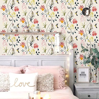 Orainege Floral Peel and Stick Wallpaper