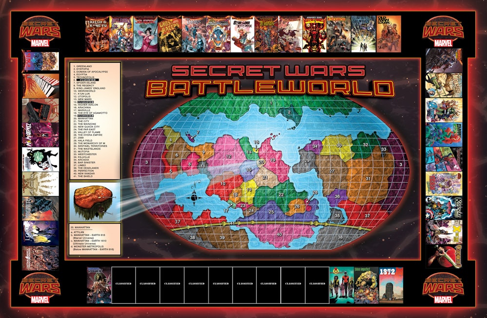 A map of Battleworld- Marvel Comics
