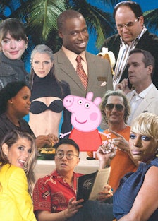 A collage of W editor's dream The White Lotus cast, which includes Julia Fox, Mr. Moseby from The Su...