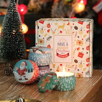 Christmas Scented Candles Gifts Set, 4.4 oz (4-Pack)
