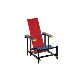 Miniature Rood Blauwe Stoel Chair 
