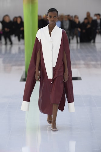 Photographed on the runway at Loewe RTW Spring 2023 on September 30, 2022 in Paris, France. 