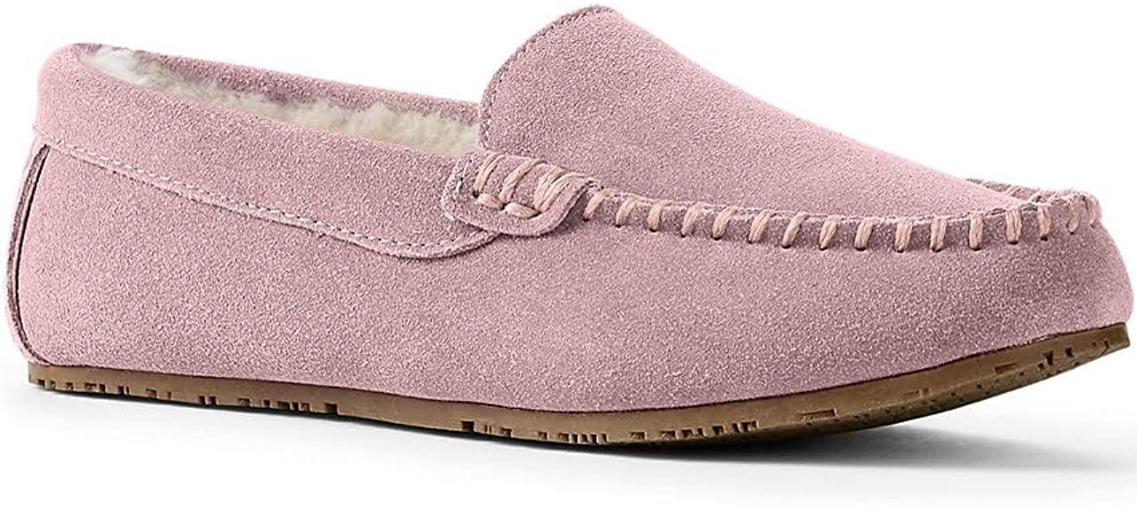 Lands' End Suede Moccasin Slippers