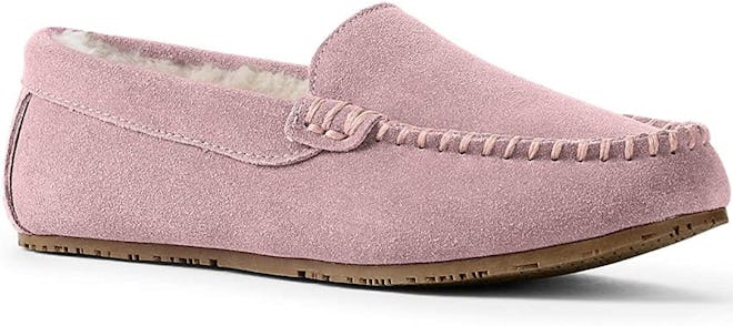 Lands' End Suede Moccasin Slippers