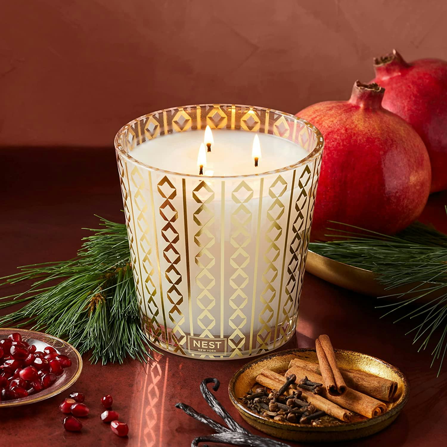 NEST Fragrances 3-Wick Holiday Candle, 21.2 oz