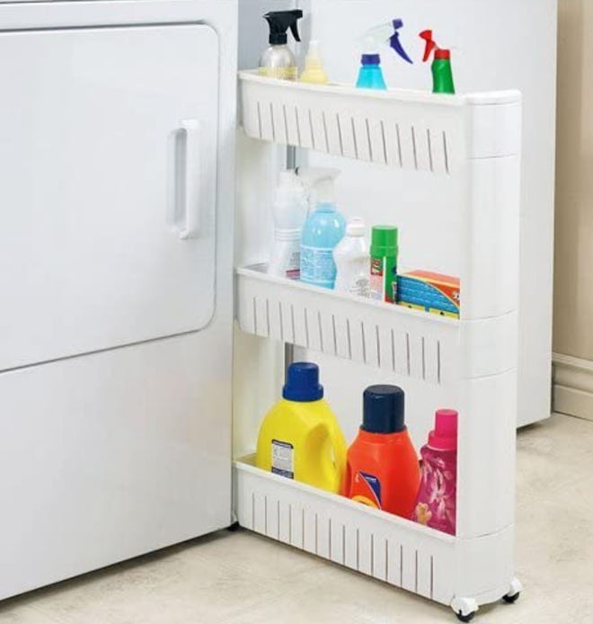 Modern Home Narrow Sliding Storage Organizer Rack