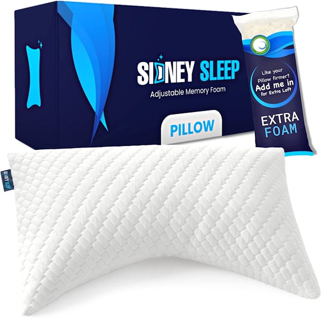 This pillow for arm sleepers is contoured to make space for your shoulder.