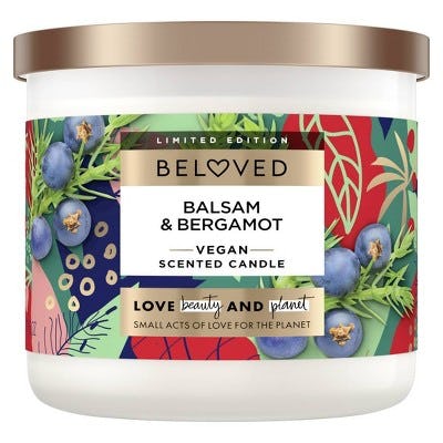 Beloved Balsam &amp; Bergamot 3-Wick Vegan Scented Candle
