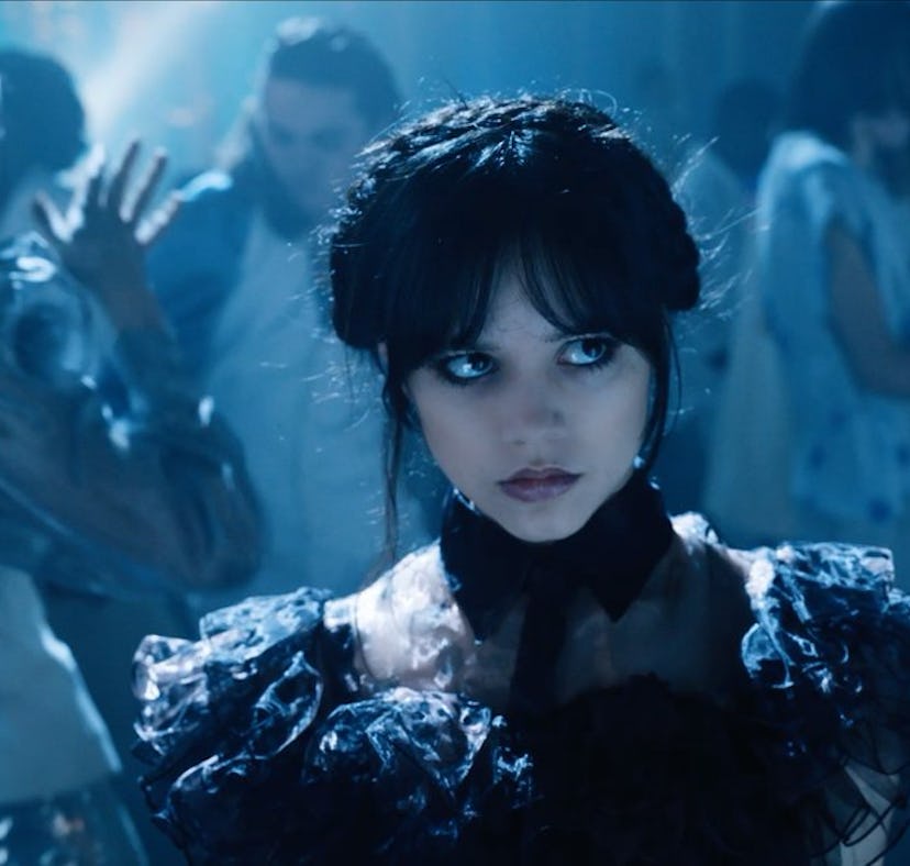 Wednesday Addams' Rave'N dance hair was inspired by Alexa Chung.