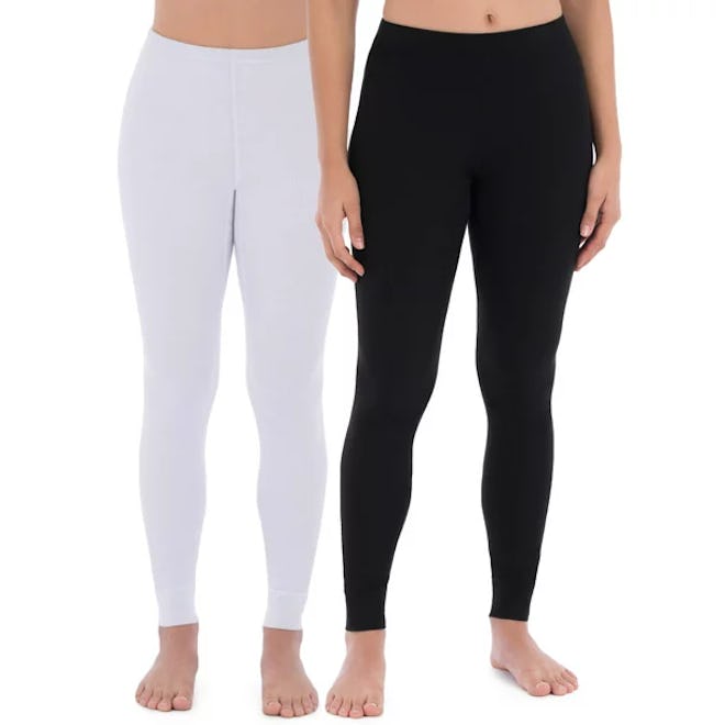 Long Underwear Waffle Thermal Bottoms, 2-Pack