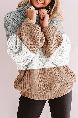 ZESICA Oversized Turtleneck Sweater