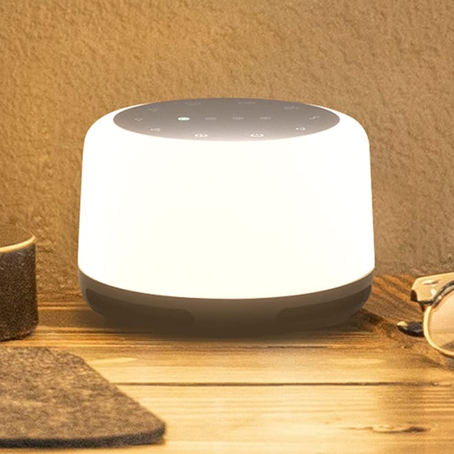 This white noise machines for loud neighbors has a built-in color-changing light.