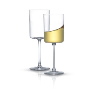 Claire European Crystal White Wine Glasses, 11.4 Oz Set of 2