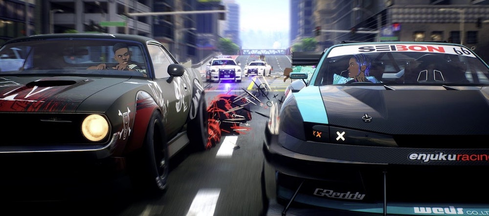 Need for Speed Unbound car chase