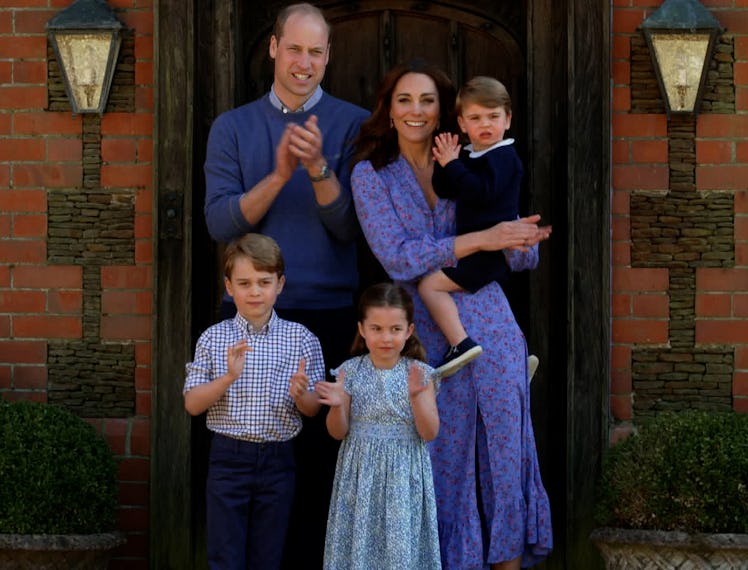 Prince William and Kate Middleton with their children