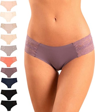 If you're looking for underwear for flat bottoms, consider these soft hipster panties with a lace de...